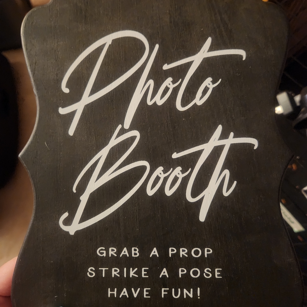Black and White Photo Booth Sign